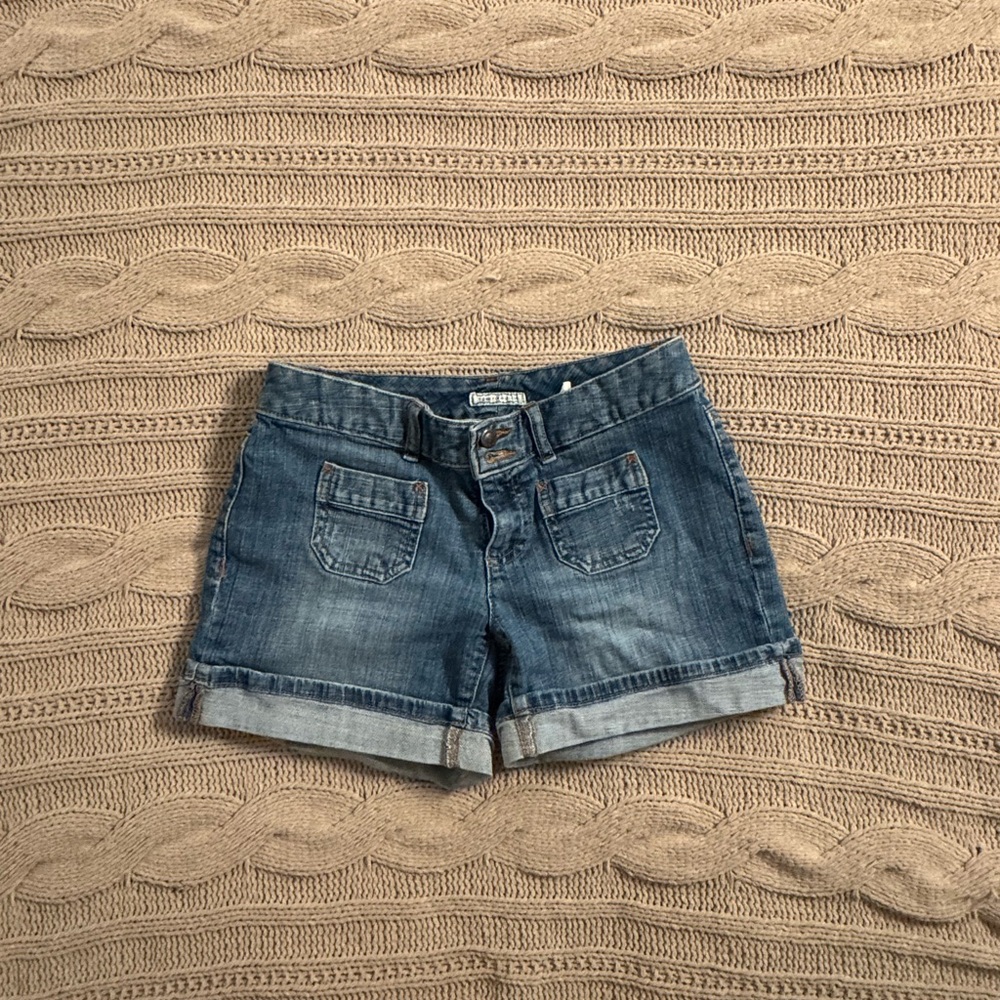 Tommy Hilfiger Blue Jean Shorts Cuffed Hem